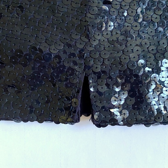 Vintage Bergdorf Goodman Black Sequin Mini Skirt - Picture 3 of 10